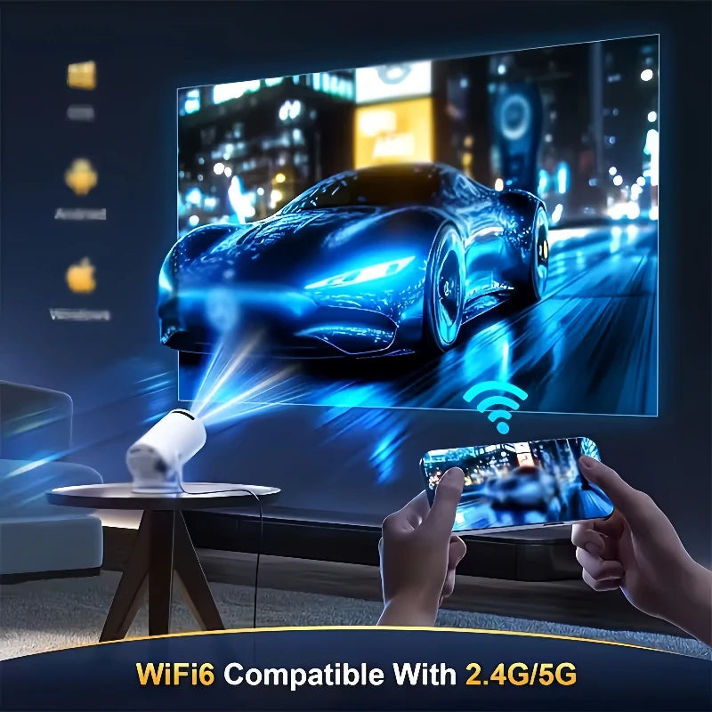 Projecteur Portable 2025 HY300 – 4K HD pour Cinéma Maison